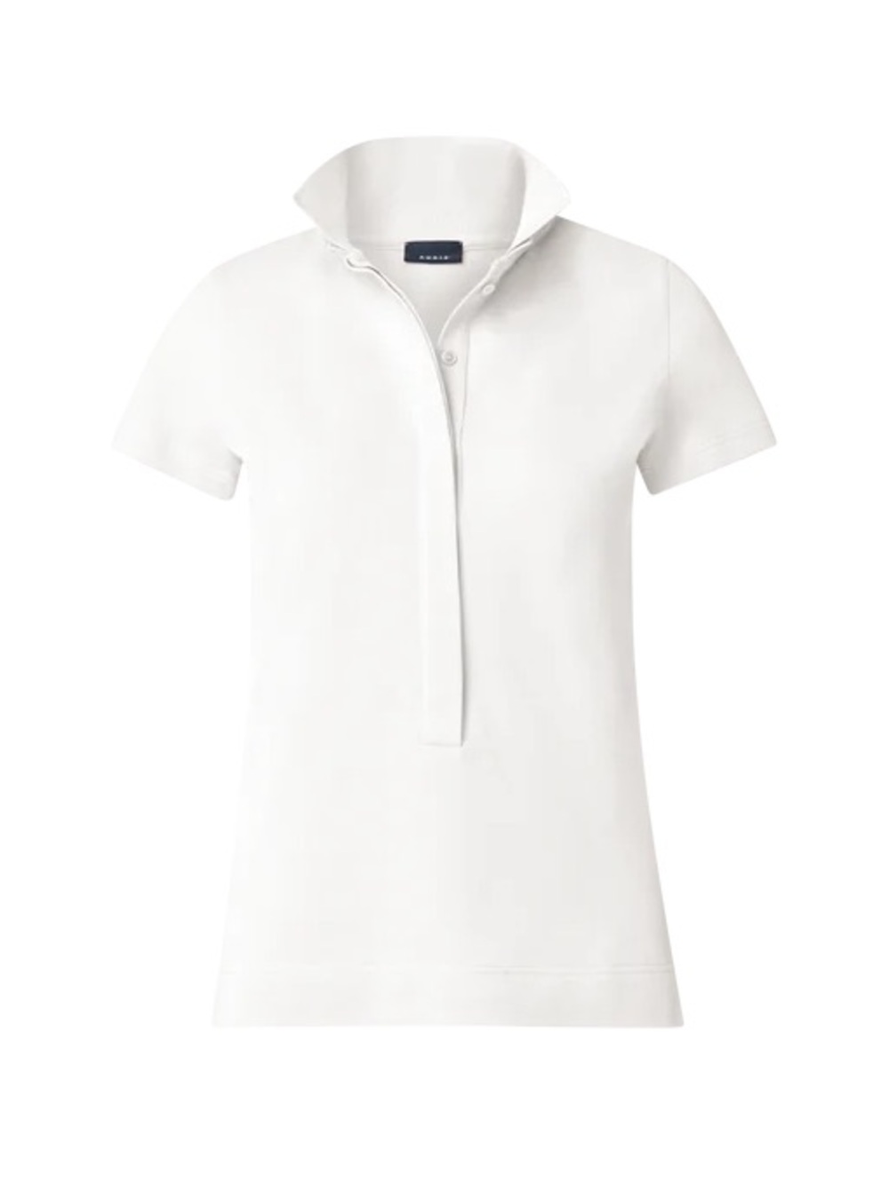 Akris Punto White Short-Sleeve Polo Top